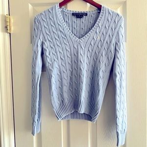 Ralph Lauren Sport Pullover Cable-knit Sweater, Periwinkle, Sz Medium